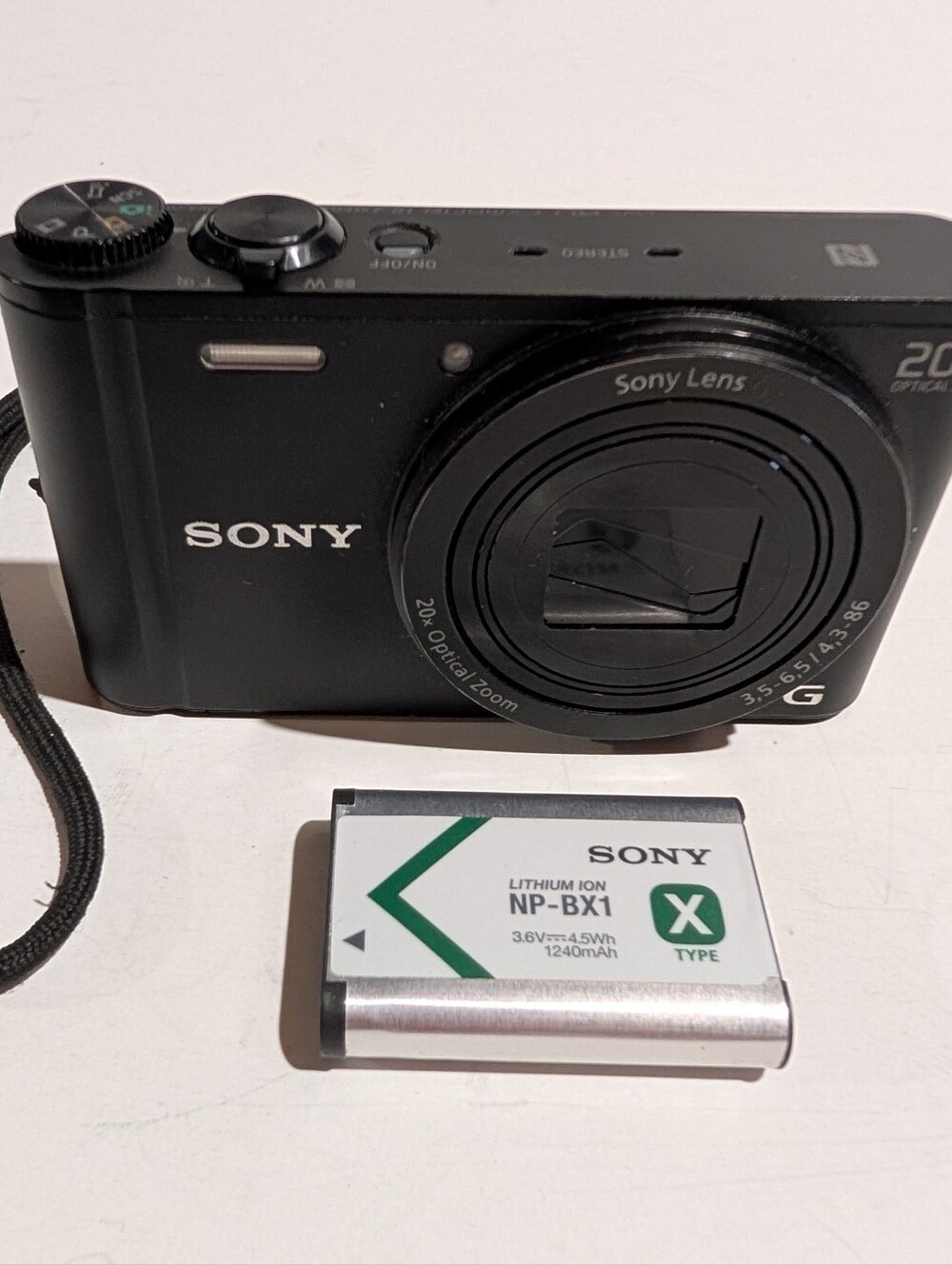 Sony Cyber-Shot WX350 Digital Camera Tested And Works Black 18.2 MP